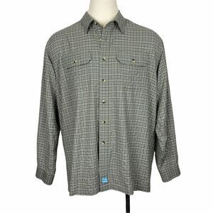 L.L. Bean Long Sleeve Plaid Button Down XXL‎